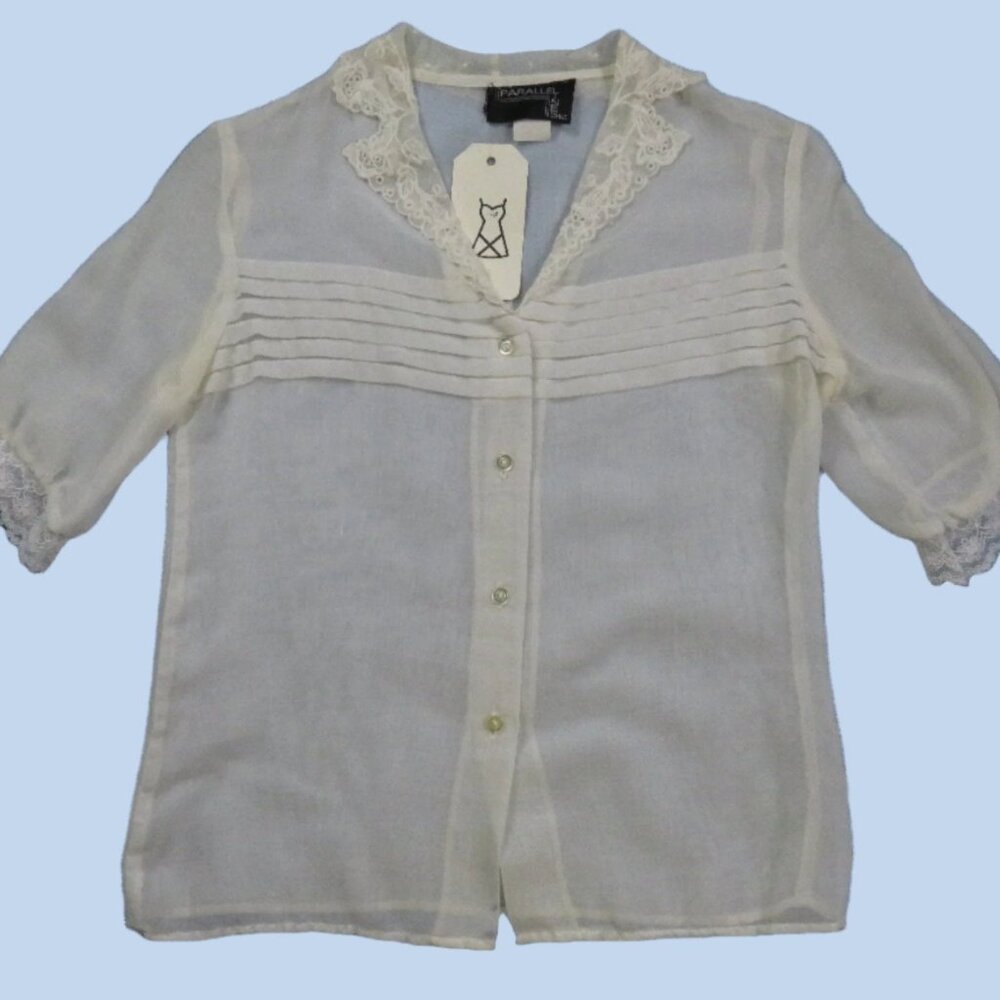 size small 80s button-down blouse